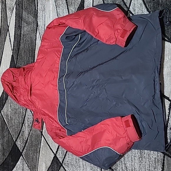 VINTAGE BKE-ICE NYLON REMOVABLE FLEECE LINING VARSATILE ZIP-SNAP HOODIE JACKET - Picture 16 of 16